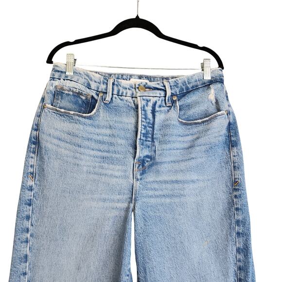 Good American Light Blue Straight Leg Jeans - Picture 3 of 15